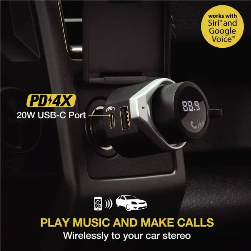 Scosche BTFMPD3SRSP BT Freq Wireless Handsfree Car Kit