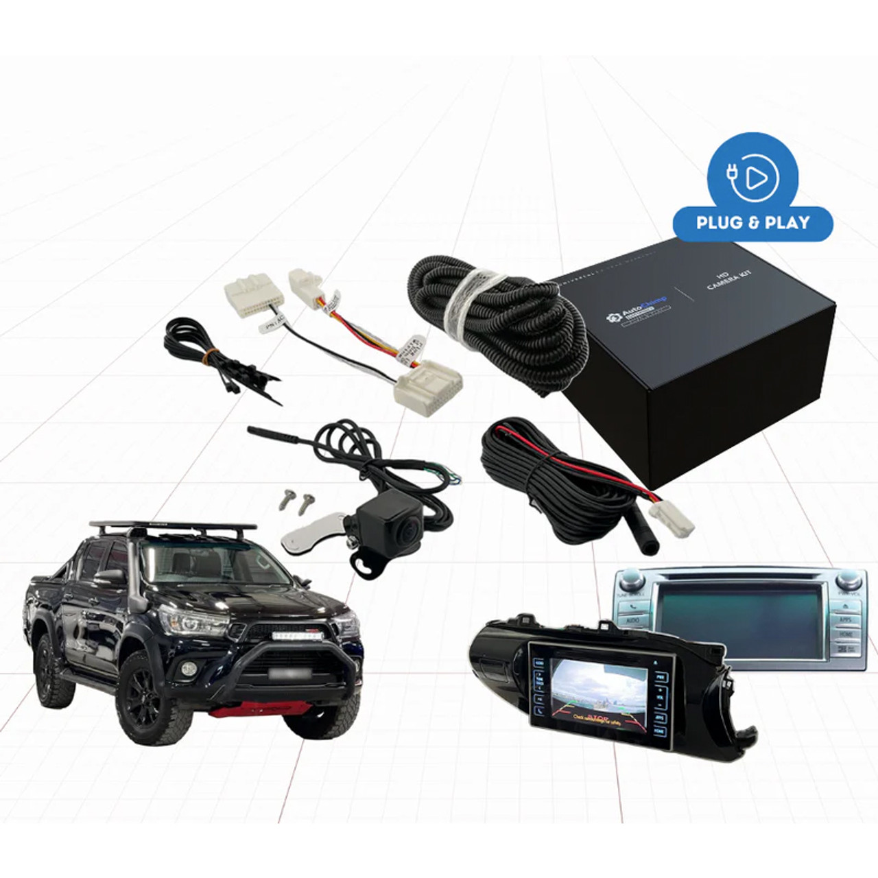 AutoChimp AC-TOY-RC4 Reverse Camera Kit compatible with Toyota