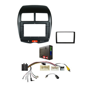 CAC FXMT2K4 9 Inch Fascia Kit Compatible with Mitsubishi ASX 2012-2014 Dash 5 Rockford Fosgate