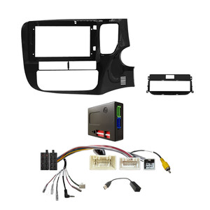 CAC F9MT9K3 9 Inch Fascia Kit Compatible with Mitsubishi Outlander 2013-2019 Dash 1 Dash 2 Rockford Fosgate