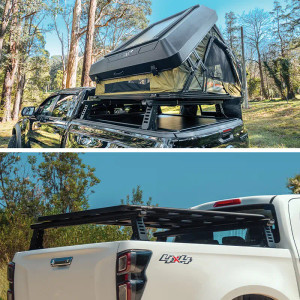 HSP Load Rack JNR Tub Rack suits Isuzu D-Max Gen 2 MY2012-2020 Fits Dual Cab Direct To Tub - Full set (Front & Rear Legs)