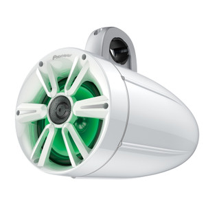 Pioneer  TS-ME770TSW 7.7″ IPX7 Rated Tower Speaker (pair) with Built-In RGB LED White w/Sports Grille