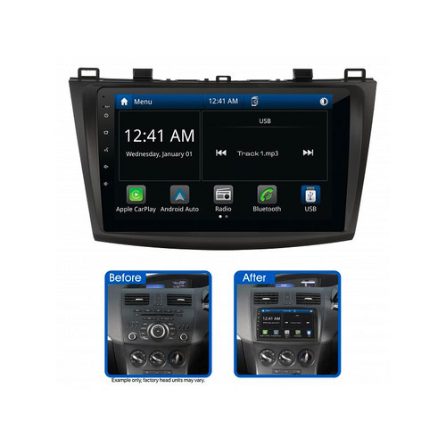 Aerpro AMMZ4 Carplay Android Auto replacement system to suit Mazda 3 (09-13) Non Amp