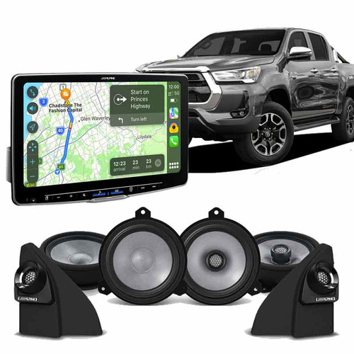 Alpine Premium Audio Visual Upgrade to Suit Toyota Hilux Type R Speakers