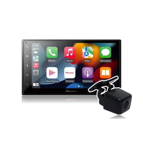 Pioneer DMH-A5450BT Compact Wireless Receiver with Apple CarPlay, Android Auto & Bluetooth Includes Reverse Camera