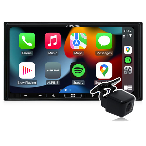 Alpine iLX407A 7" Touch-screen Digital Media Receiver with Apple CarPlay and Android Auto With Reverse Camera