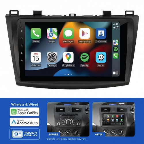 Aerpro Receiver to suit Mazda 3 2009-2013 with Carplay and Android Auto