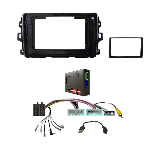 CAC FXNS8K3 9 Inch Fascia Kit Compatible with Nissan Navara 2015-2020 D23 Dash 3 Dash 4 With Factory Nav or 360 Camera