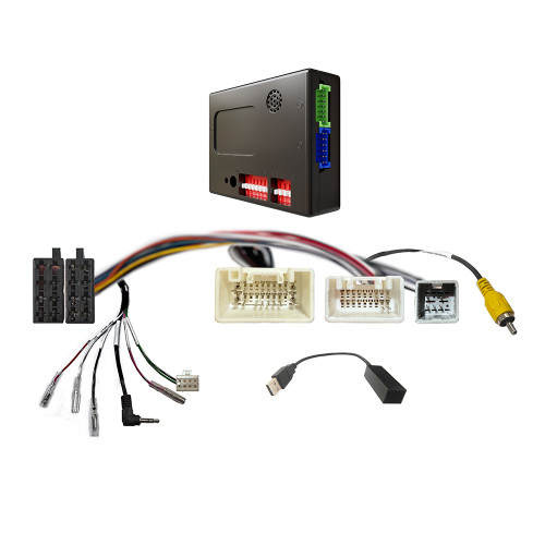 CAC HMT4AK1 harness Compatible with Mitsubishi with Rockford Fosgate, Includes SWC, Camera Retention, USB