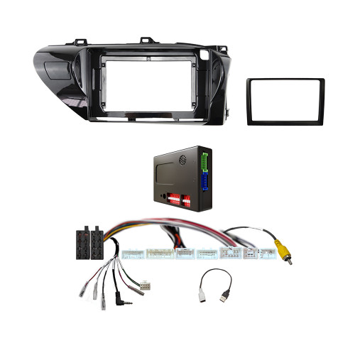 CAC FXTY42K2 9 Inch Fascia Kit Compatible with Toyota Hilux 2015-2020 Factory JBL Amplified 360 Camera