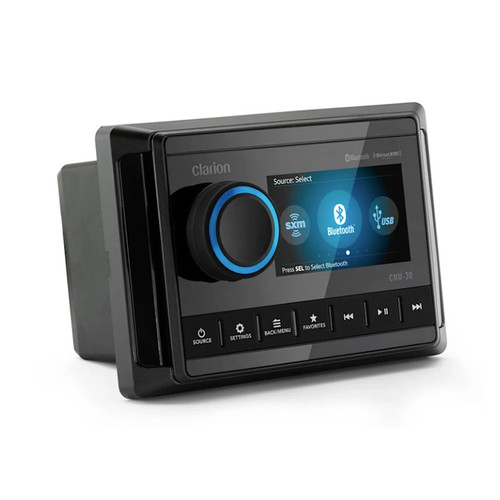 Clarion CMM-30 Marine Source Unit with 3.5” Colour LCD Display – Premium Bluetooth Marine Audio Controller