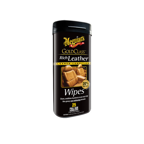 Meguiars Gold Class Rich Leather Cleaner/Conditioner Wipes G10900