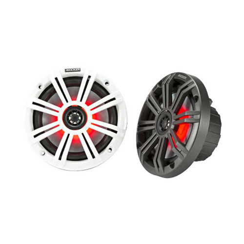 Kicker 45KM654L KM 6.5" LED Lit Coaxial MARINE Speakers