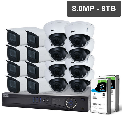 VIP Vision NVRKIT-P1688M Pro Series 16 Camera 8.0MP IP Surveillance Kit (Motorised, 8TB)