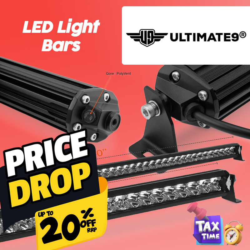 Ultimate9 LED Light Bars 15% Off at Strathfield Car Radios - Illuminate your path with high-quality LED light bars at a discount. Limited time offer.