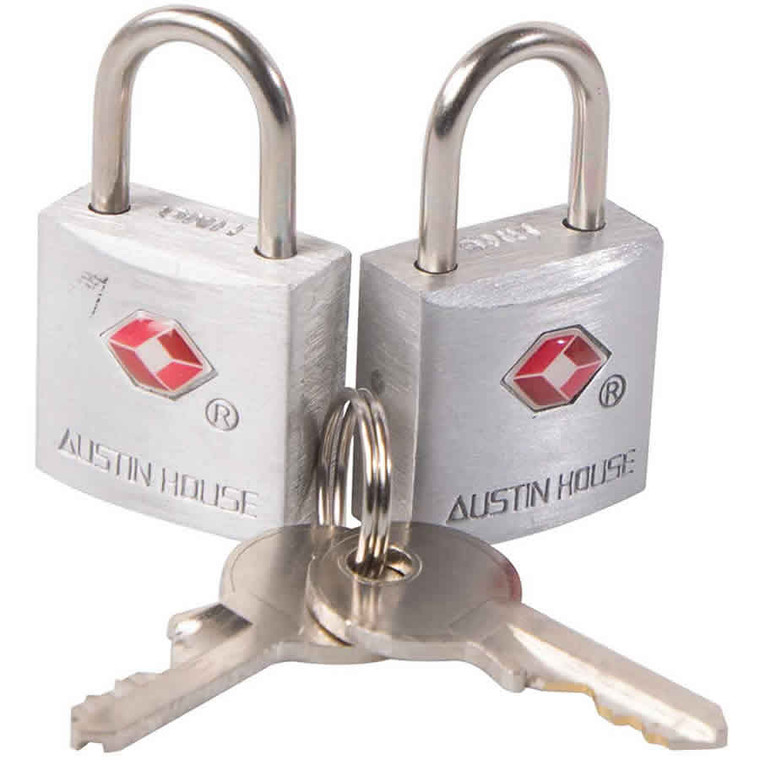 Austin House TSA Aluminum Key Padlocks (2-Pack)