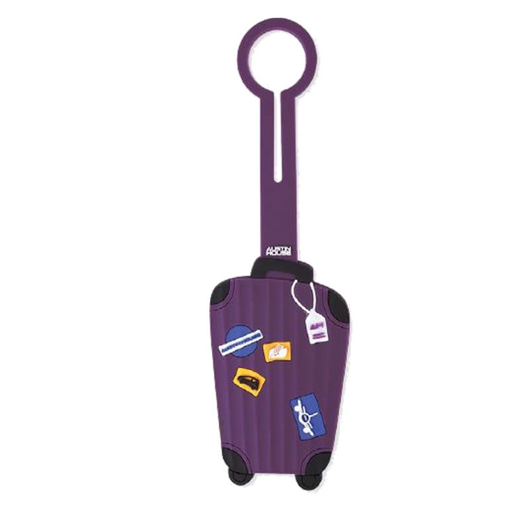 Austin House Luggage Tag - Purple Suitcase