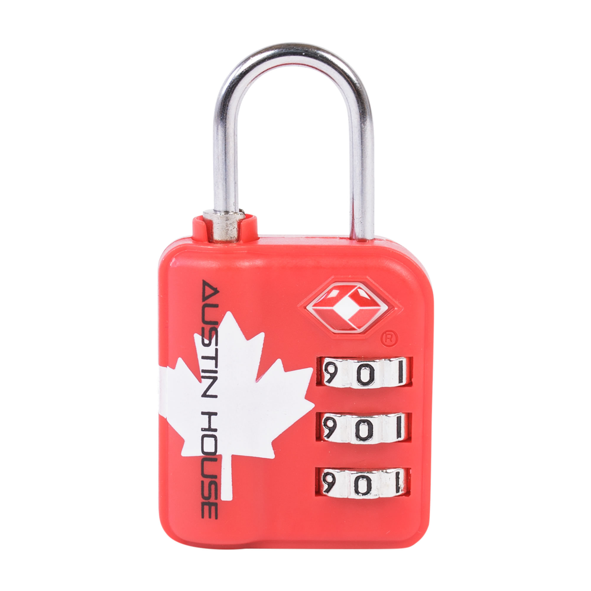 Austin House TSA 3-Dial Combo Lock Indicator - Maple Leaf