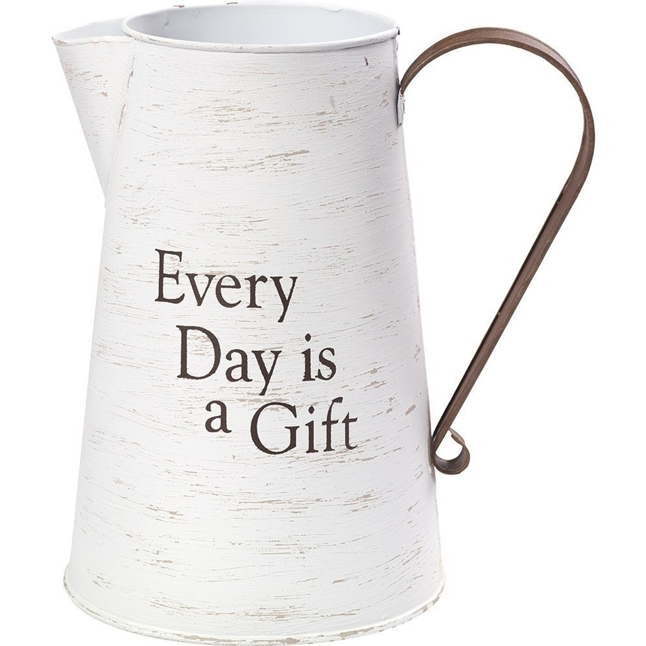 Farmhouse Decor Every Day Is A Gift Metal Decorative Pitcher