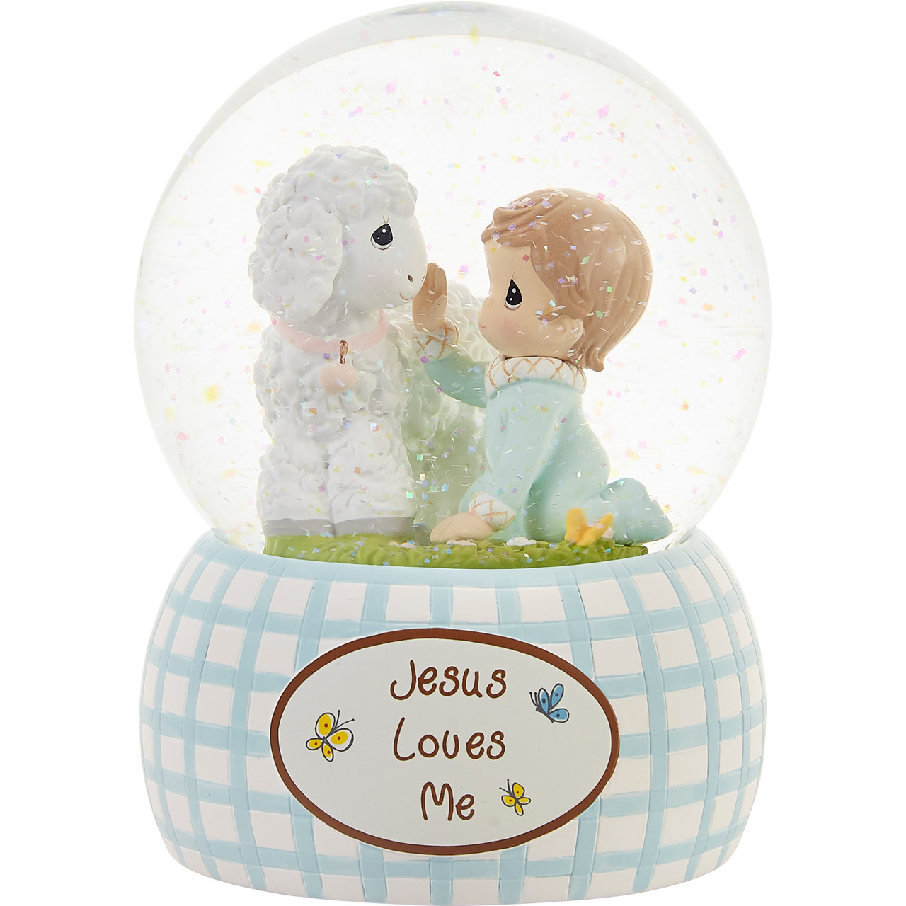 Jesus Loves Me, Snow Globe, Resin, Boy