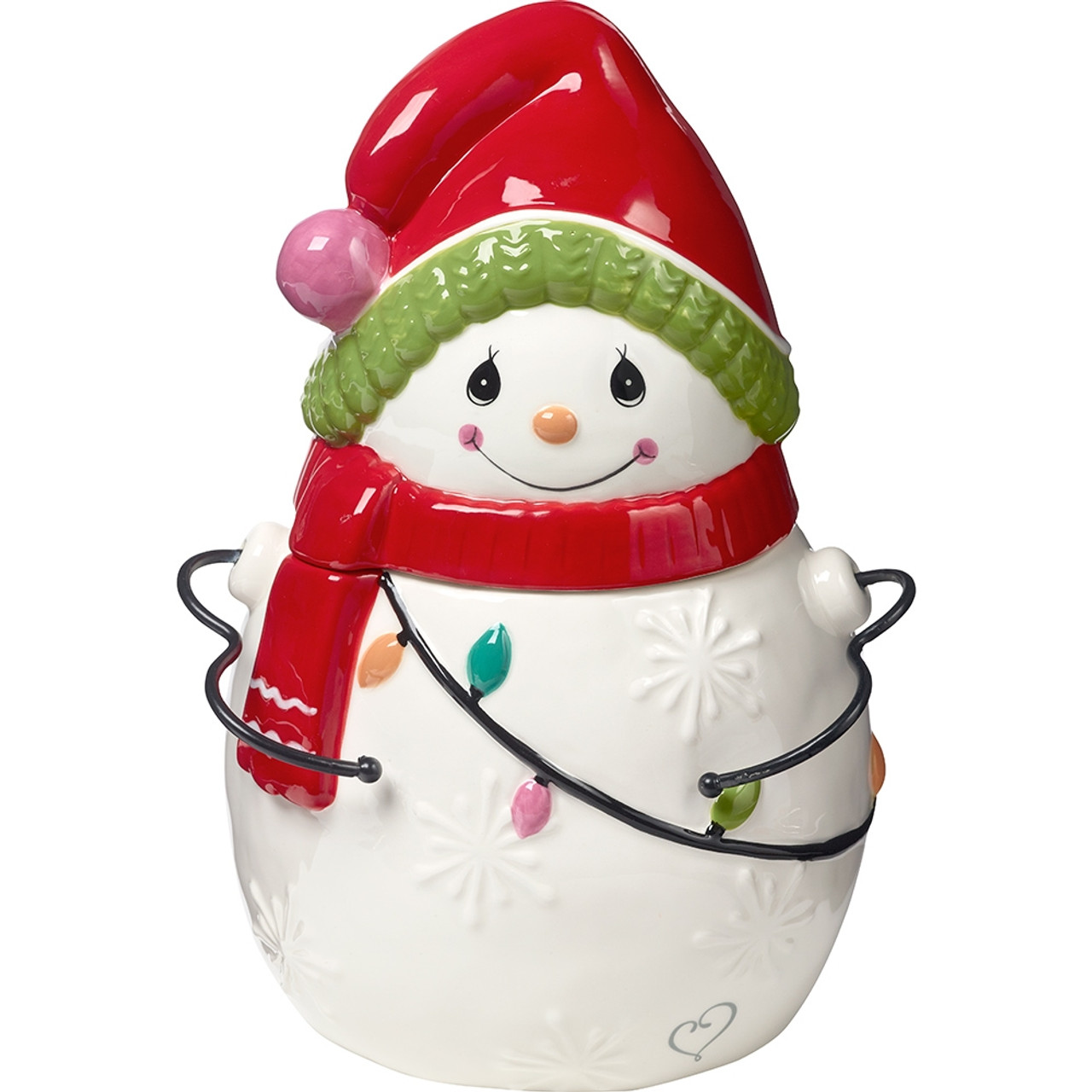 Be Jolly, Ceramic/Metal Snowman Cookie Jar