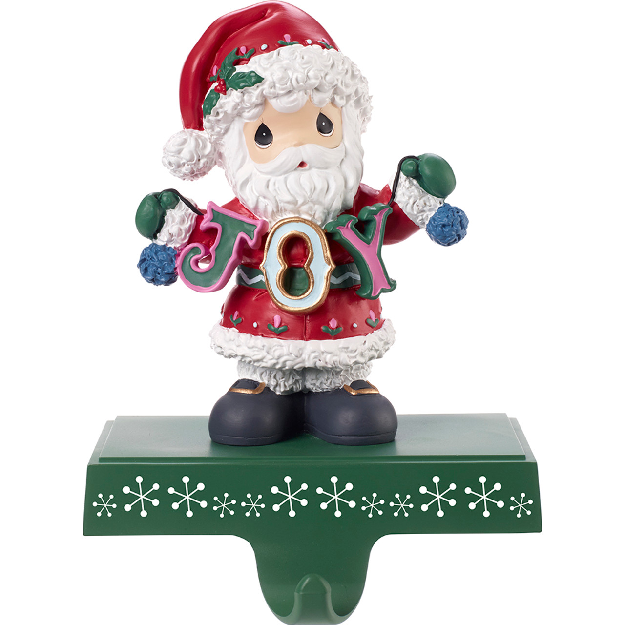 Precious Moments 201409 Joy Santa Resin Metal Stocking Holder