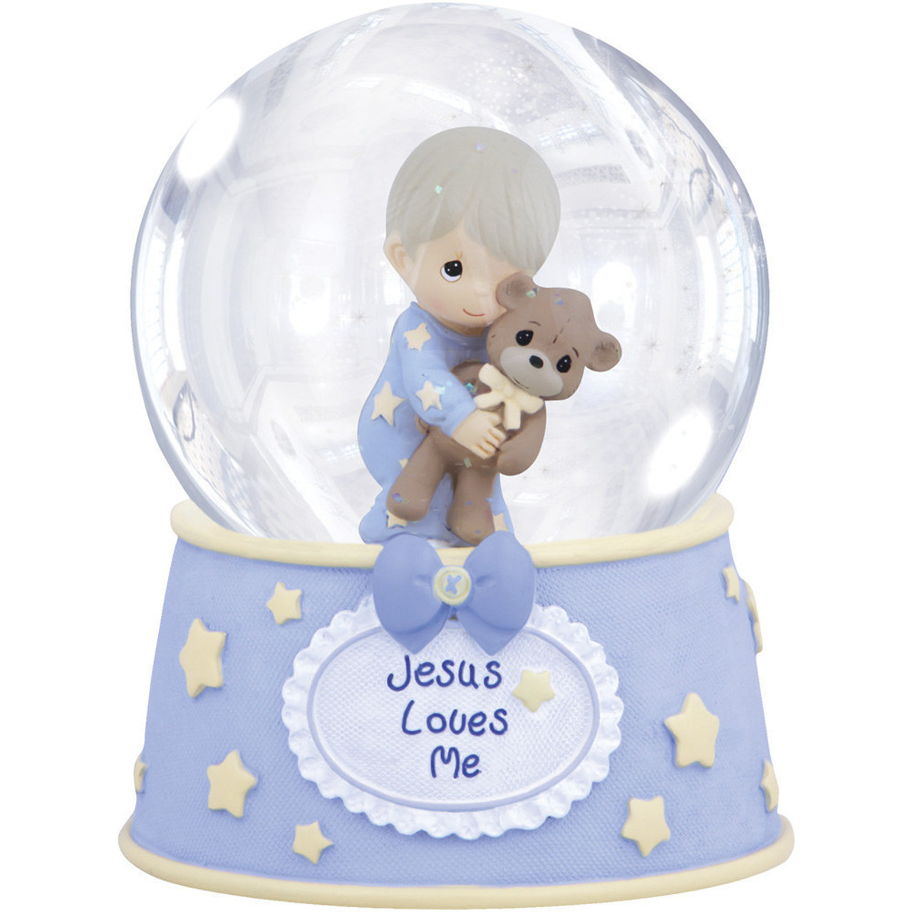 Jesus Loves Me, Resin/Glass Snow Globe, Boy, Musical