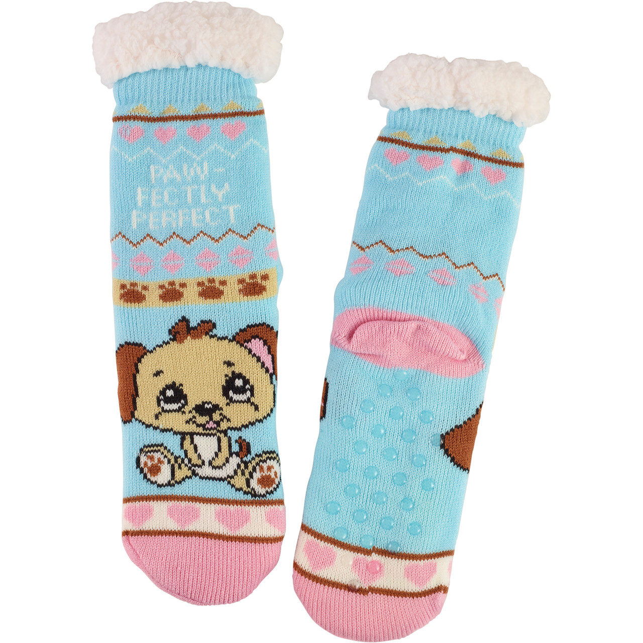 Precious Moments 55771 Paw-fectly Perfect Cozy MomentsTM Sherpa Lined Socks