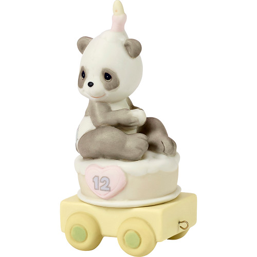 Birthday Train, Age 12, Give A Grin And Let The Fun Begin, Bisque Porcelain  Figurine