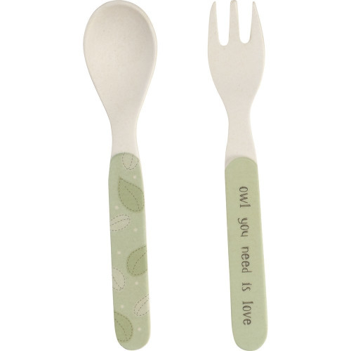 Personalized Spoon and Fork Set, Sweet Baby Giraffe