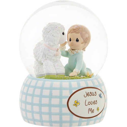 Jesus Loves Me, Snow Globe, Resin, Boy