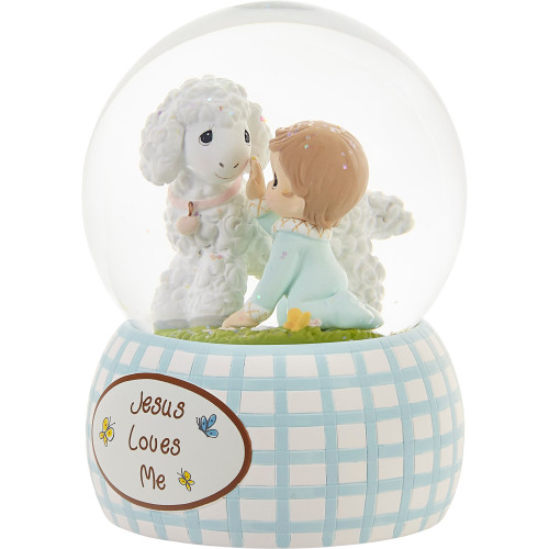 Jesus Loves Me, Snow Globe, Resin, Boy