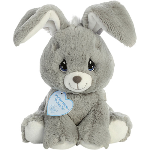 Oh Hoppy Day - Grey Floppy Bunny, Stuffed Animal, 8.5 Inches