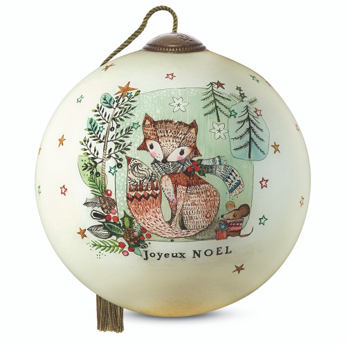 Precious Moments Ne Qwa Art Glass Joyeux Noel Ornament