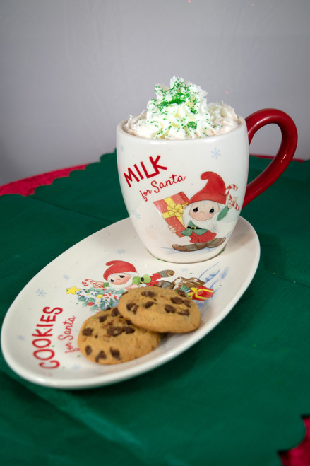 Welcome Gnome Santa Milk And Cookies Set - Precious Moments Co. Inc.