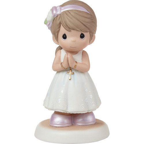 Precious Moments、Communionギフト、%ダブルクォーテ% Bless You On Your最初聖餐、%ダブルクォーテ% Bisque Porcelainフォトフレーム、男の子、# 133408 Precious Moments We Gather Together To Ask The Lords Blessing