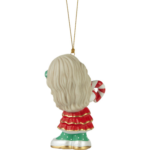 Sweet Christmas Wishes 2023 Dated Girl Ornament