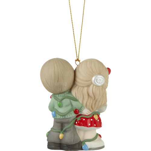 Precious Moments 231004 Our First Christmas Together 2023 Dated Couple  Bisque Porcelain Ornament