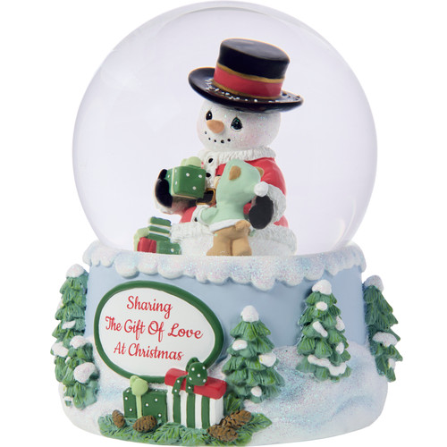 Sharing The Gift Of Love At Christmas Annual Snowman Snow Globe