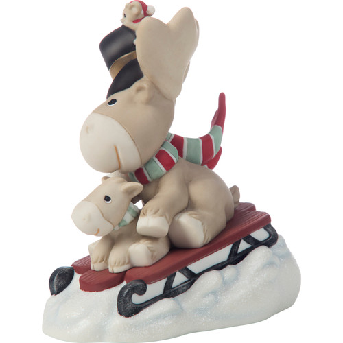 Dashing Through The Snow With Christmoose Cheer Figurine