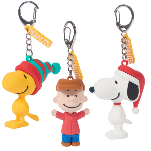 Peanuts Holiday Set Of 3 Backpack Clips