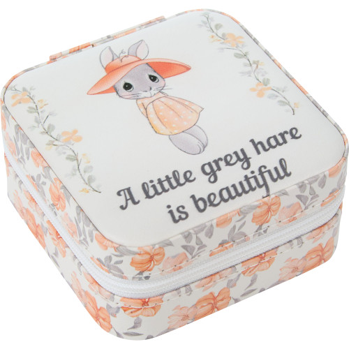 A Little Grey Hare Is Beautiful Travel Jewelry Box