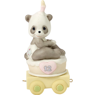 Birthday Train, Age 12, Give A Grin And Let The Fun Begin, Bisque Porcelain Figurine