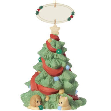 Family Christmas Collection - Family Christmas Tree, Bisque Porcelain Ornament