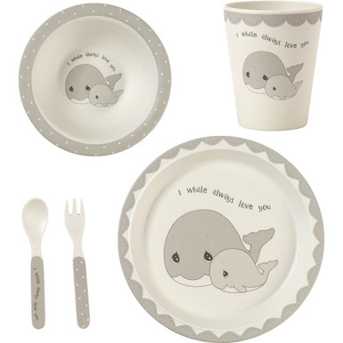 5-Piece Whale Mealtime Gift Set, Bamboo