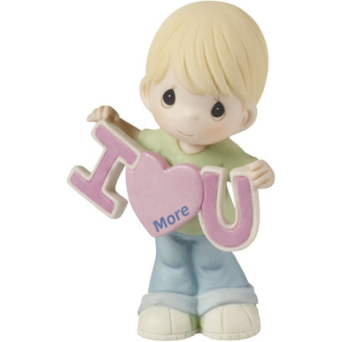 Valentines's Day Gifts, “Love You More” Bisque Porcelain Figurine