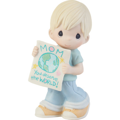 Mom, You Deserve The World Boy Figurine