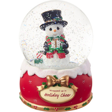 Wrapped Up In Holiday Cheer Annual Snowman Snow Globe