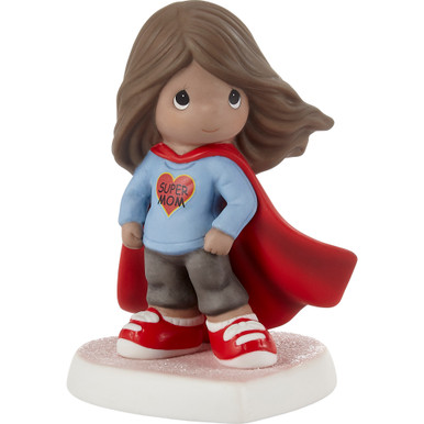 Youre My Super Mom Brunette Hair/Dark Skin Figurine