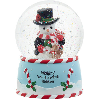 Wishing You A Sweet Season Annual Snowman Musical Snow Globe